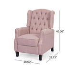 Fauteuil inclinable moderne à oreilles, avec repose-pieds, capitonné et pieds en bouleau