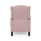 Fauteuil inclinable moderne à oreilles, avec repose-pieds, capitonné et pieds en bouleau