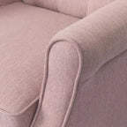 Fauteuil inclinable moderne à oreilles, avec repose-pieds, capitonné et pieds en bouleau