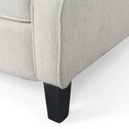 Fauteuil inclinable moderne à oreilles, avec repose-pieds, capitonné et pieds en bouleau