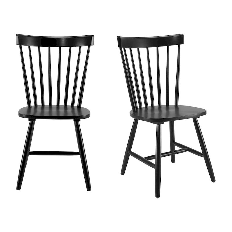 Chaises de salle à manger Windsor à dossier haut à barreaux - Lot de 2