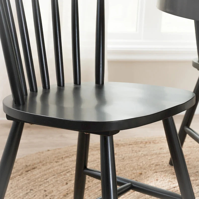 Chaises de salle à manger Windsor à dossier haut à barreaux - Lot de 2