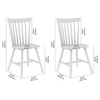 Chaises de salle à manger Windsor à dossier haut à barreaux - Lot de 2