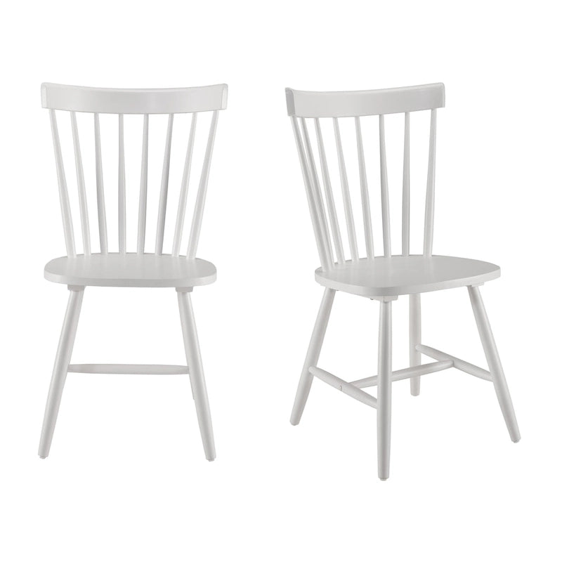 Chaises de salle à manger Windsor à dossier haut à barreaux - Lot de 2