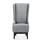 Fauteuil Evelyn en velours à oreilles et haut dossier