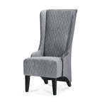 Fauteuil Evelyn en velours à oreilles et haut dossier