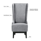Fauteuil Evelyn en velours à oreilles et haut dossier