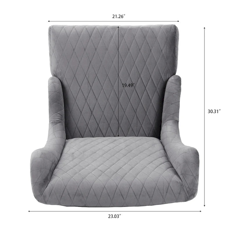 Fauteuil Evelyn en velours à oreilles et haut dossier