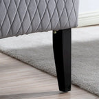 Fauteuil Evelyn en velours à oreilles et haut dossier