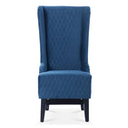 Fauteuil Evelyn en velours à oreilles et haut dossier