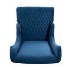Fauteuil Evelyn en velours à oreilles et haut dossier