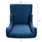 Fauteuil Evelyn en velours à oreilles et haut dossier