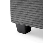 Canapé d'angle en velours côtelé 134 avec canapé en nuage en L et chargeur USB et méridienne 50 (capacité de 150 kg)