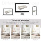 Canapé d'angle en velours côtelé 134 avec canapé en nuage en L et chargeur USB et méridienne 50 (capacité de 150 kg)