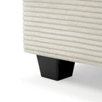 Canapé d'angle en velours côtelé 134 avec canapé en nuage en L et chargeur USB et méridienne 50 (capacité de 150 kg)