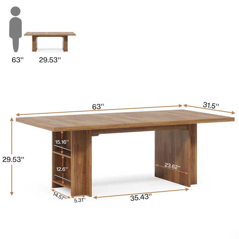 Bureau de direction de 160 cm avec rangement