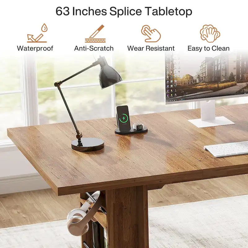Bureau de direction de 160 cm avec rangement