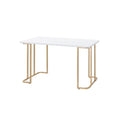 Bureau d'écriture Estie avec finition blanc et or