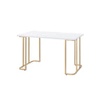 Bureau d'écriture Estie avec finition blanc et or