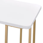 Bureau d'écriture Estie avec finition blanc et or
