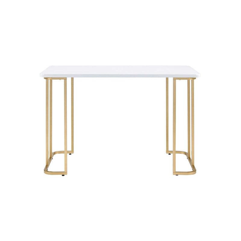 Bureau d'écriture Estie avec finition blanc et or