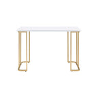 Bureau d'écriture Estie avec finition blanc et or