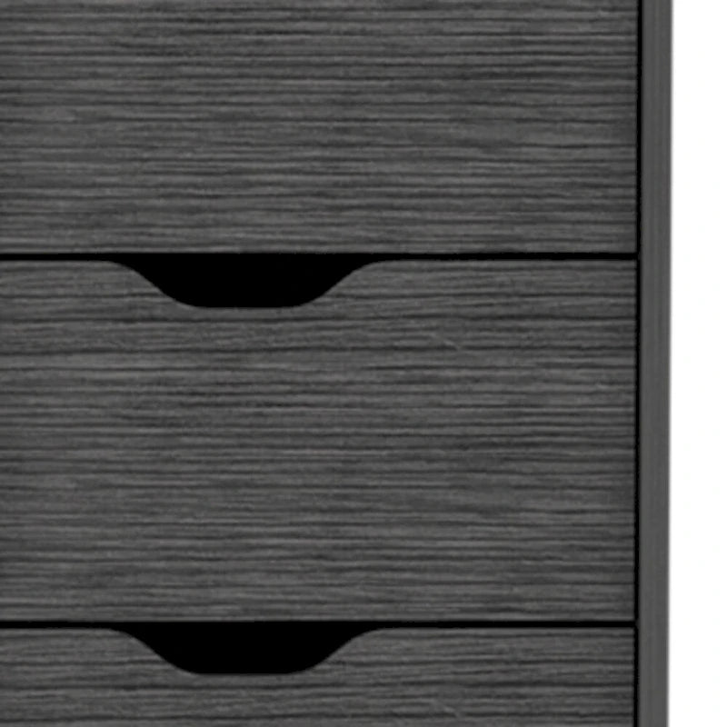 Commode verticale compacte en bois à 5 tiroirs, commode étroite pour chambre ou bureau