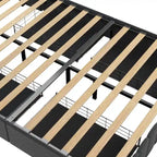 Lit plateforme avec LED et tiroirs de rangement