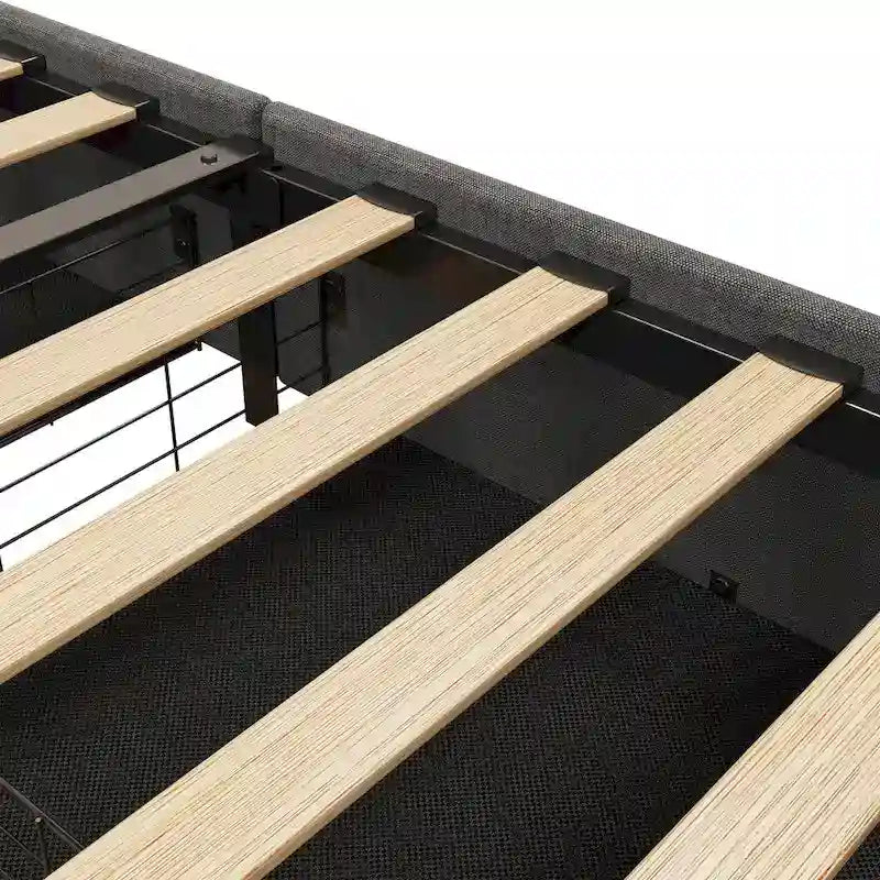 Lit plateforme avec LED et tiroirs de rangement