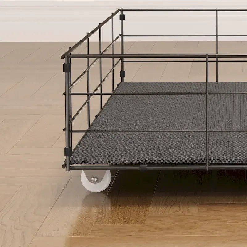 Lit plateforme avec LED et tiroirs de rangement