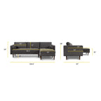Canapé sectionnel droit Napa 104.5 en tissu