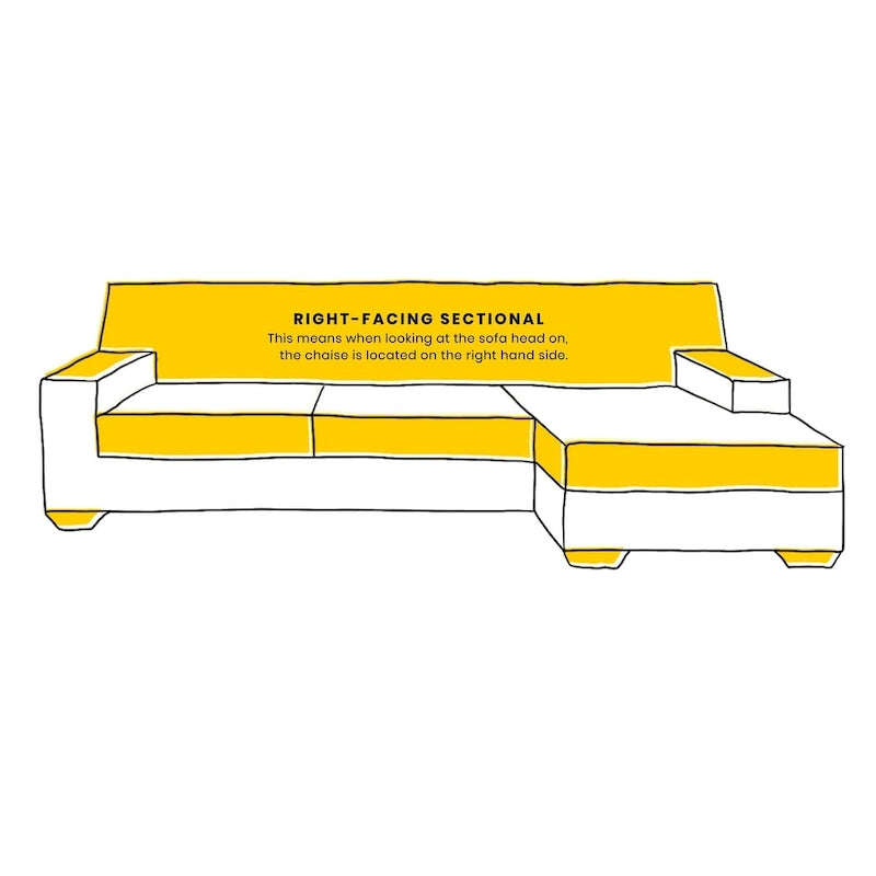 Canapé sectionnel droit Napa 104.5 en tissu