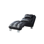 Chaise longue capitonnée Isley avec base arquée