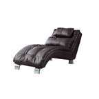 Chaise longue capitonnée Isley avec base arquée