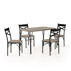 Ensemble de salle à manger Zath Industrial Metal 5 pièces par Furniture of America