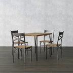 Ensemble de salle à manger Zath Industrial Metal 5 pièces par Furniture of America