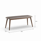 Ensemble de salle à manger Haapajarvi Mid-century Modern 6 pièces en chêne moyen