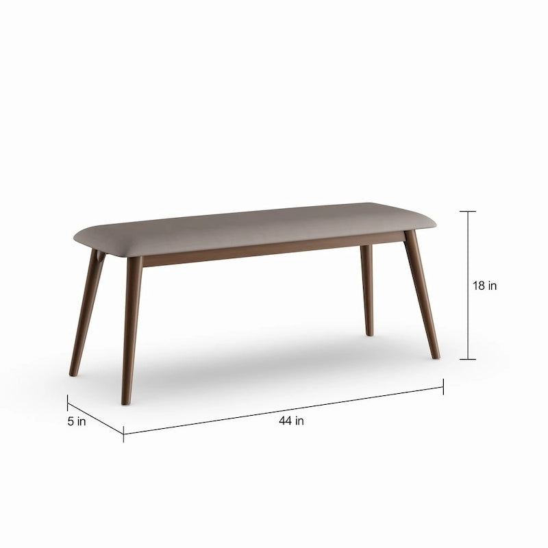 Ensemble de salle à manger Haapajarvi Mid-century Modern 6 pièces en chêne moyen