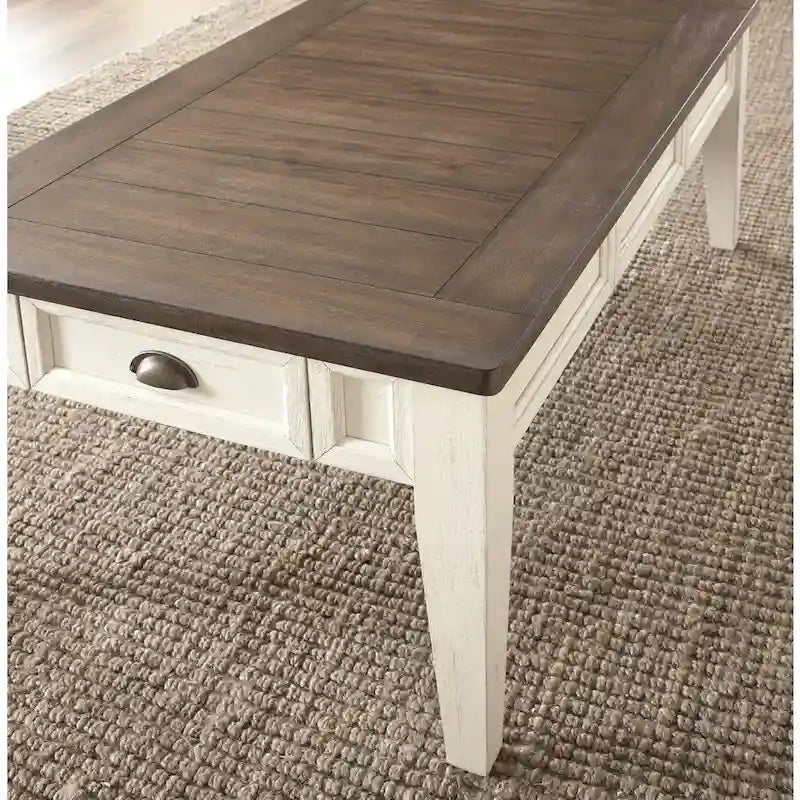 Table basse bicolore Cottonville avec rangement