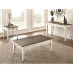 Table basse bicolore Cottonville avec rangement