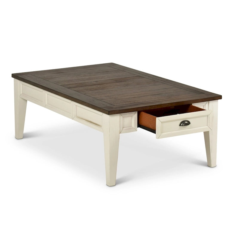 Table basse bicolore Cottonville avec rangement