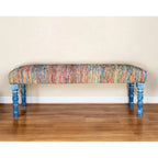 Banc rembourré 47 Rainbow Stripe Blue Leg