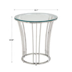 Table basse Cottbus avec plateau en verre et finition chromée par iNSPIRE Q Bold