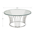 Table basse Cottbus avec plateau en verre et finition chromée par iNSPIRE Q Bold