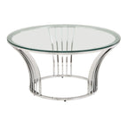 Table basse Cottbus avec plateau en verre et finition chromée par iNSPIRE Q Bold