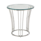 Table basse Cottbus avec plateau en verre et finition chromée par iNSPIRE Q Bold