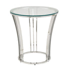 Table basse Cottbus avec plateau en verre et finition chromée par iNSPIRE Q Bold