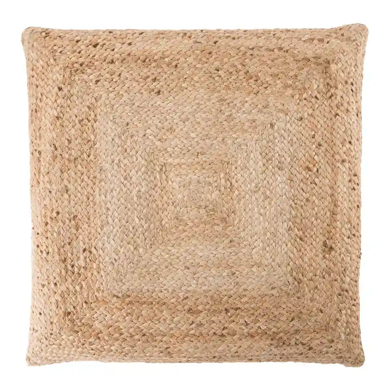 Pouf/coussin de sol en jute texturé Faxon