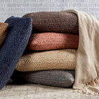 Pouf/coussin de sol en jute texturé Faxon