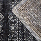 Pouf/coussin de sol en jute texturé Faxon